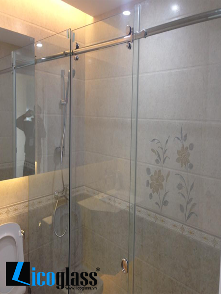  VÁCH TẮM KÍNH CỬA TRƯỢT CHUNG CƯ HÀ ĐÔ