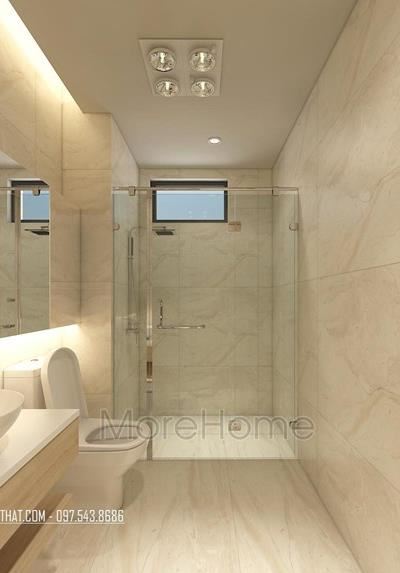 Vách kính tắm nhà chung cư Mandarin Garden 2