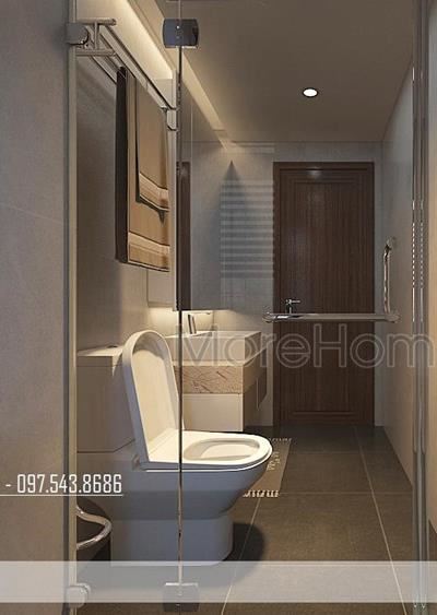 Phòng tắm kính tại VinHome Thăng Long 